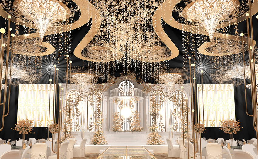 海北花木兰喜事汇金色大厅效果展示